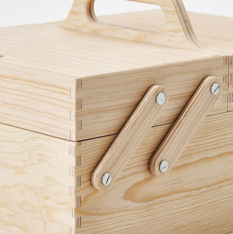 IKEA KLAMMEMACKA Desk Organiser Natural Plywood 35x22 cm