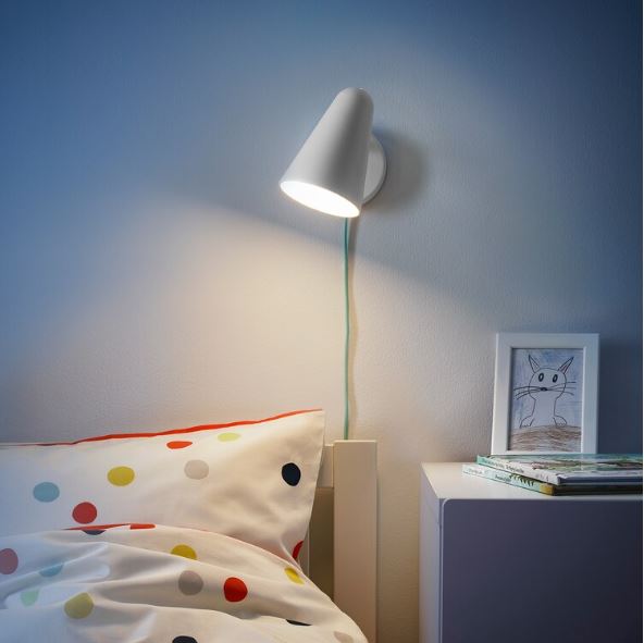 IKEA FUBBLA LED Wall Lamp, White