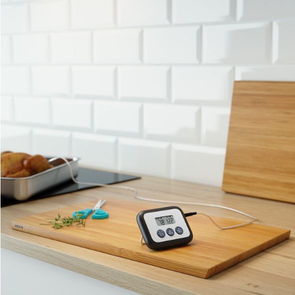 IKEA FANTAST Meat Thermometer/Timer, Digital Black