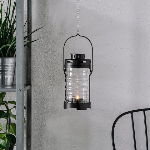 IKEA GLIMRANDE Lantern For Tealight, In/Outdoor, 23cm- Black
