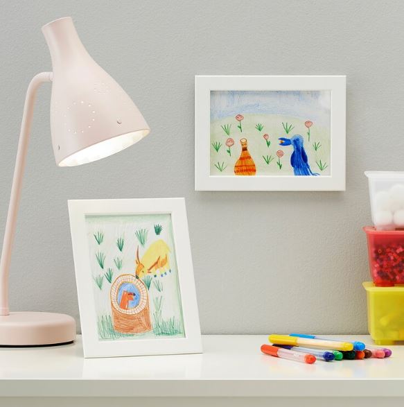 IKEA FISKBO Frame, for Wall or Tabletop Display, Display Pictures White 13x18 cm
