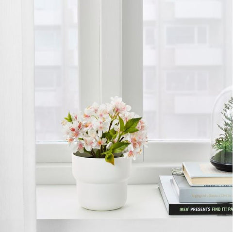 white ikea plant pot IKEA FORENLIG Plant Pot, In-Outdoor White, 12 cm – Onepoint