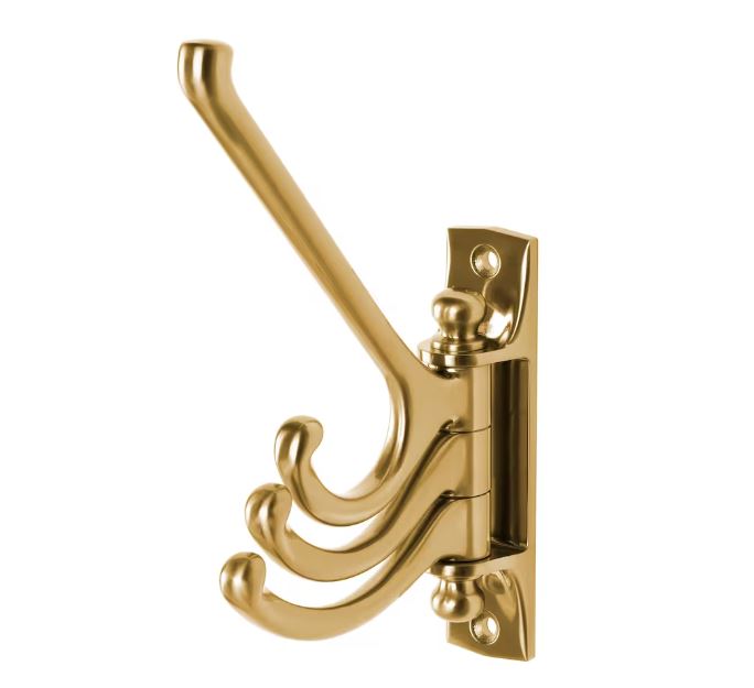 IKEA KAMPIG 3-Armed Swivel Hook, Brass-Colour