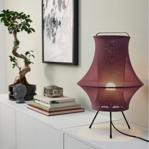 IKEA FYXNAS Table Lamp, Dark Red, 44 cm