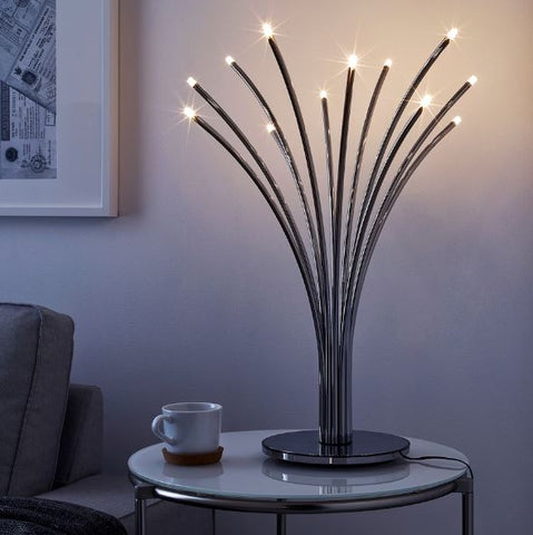 IKEA HOVNAS Table Lamp, Chrome-Plated – Black