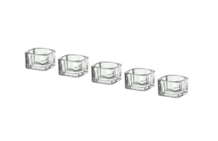 IKEA GLASIG Tealight Holder, Clear Glass, 5×5 cm