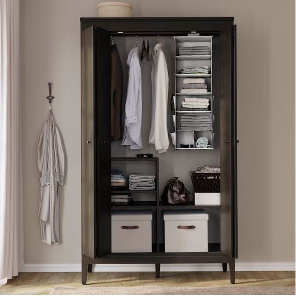 IKEA BLADDRARE Hanging Storage with 7 Compartments, Grey/Patterned 30x30x90 cm