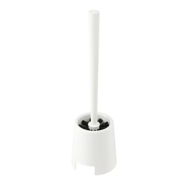 IKEA BOLMEN Toilet Brush - Holder, White