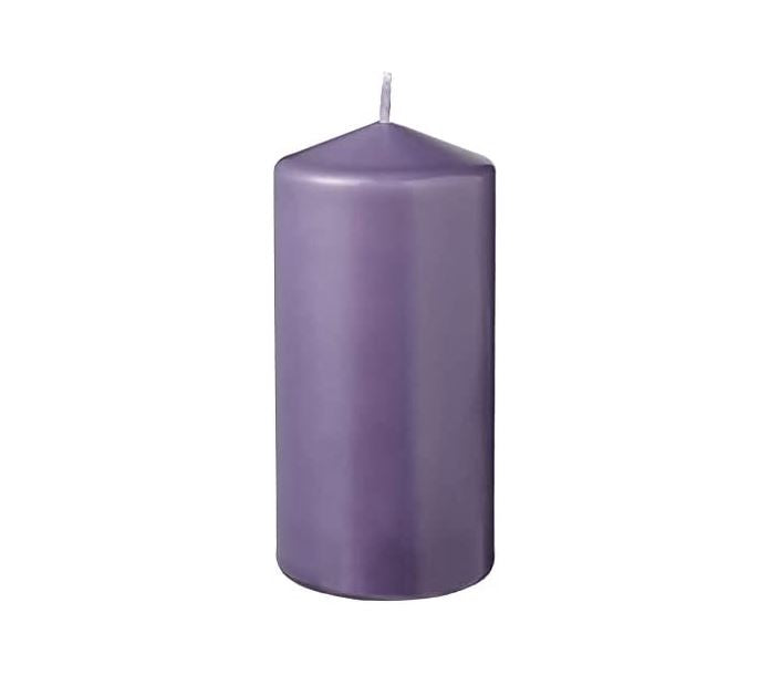 IKEA DAGLIGEN Unscented Block Candle, 14 cm Light Purple