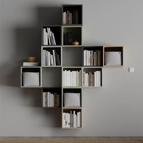 IKEA EKET Wall-Mounted Cabinet Combination, Multicolour 1, 175x35x210 cm
