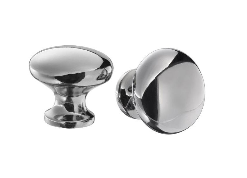 IKEA ENERYDA Knob, Furniture Protectors, Long Lasting Design, Round Kitchen Cabinet Knobs, Drawer Knobs, Chrome-Plated 35 mm