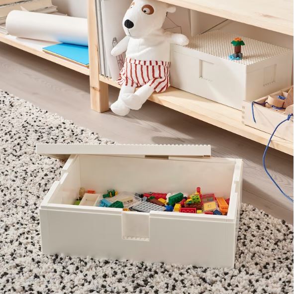IKEA BYGGLEK LEGO Box with Lid 35x26x12 cm