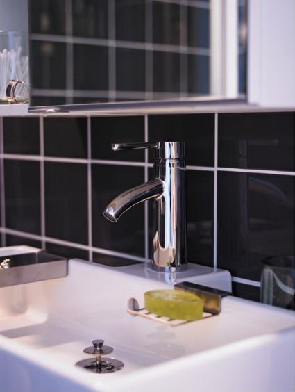 IKEA DALSKAR Wash-Basin Mixer Tap With Strainer, Single Hole Bathroom Faucet, Single Handle Bathroom Vanity Sink Faucet, Single Handle Keeps Both Functions Chrome-Plated