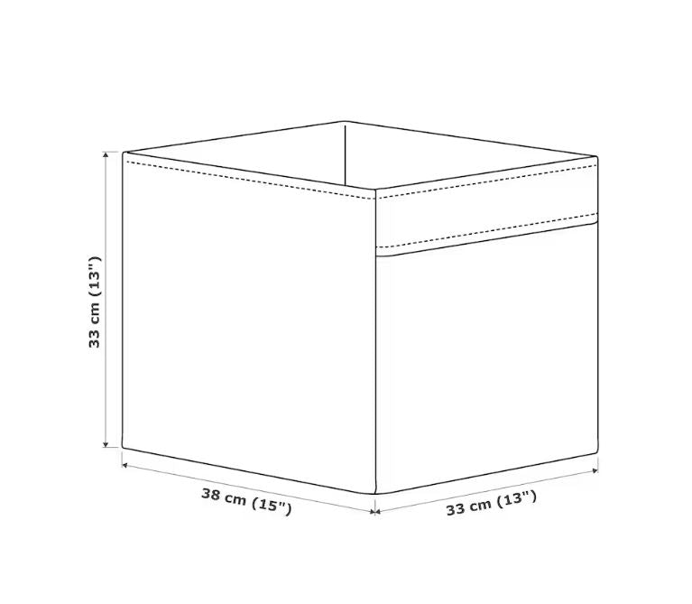 IKEA DRONA Box, Beige-Dotted, 33x38x33 cm