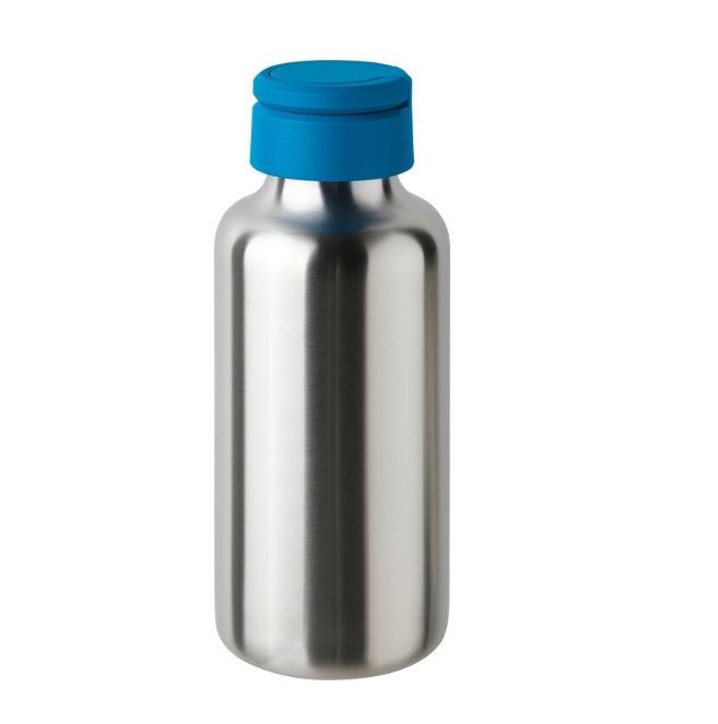 IKEA ENKELSPARIG Water Bottle, Stainless Steel - Bright Blue, 0.5 l