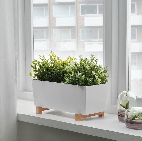 IKEA BITTERGURKA Plant Pot, White, 32×15 cm