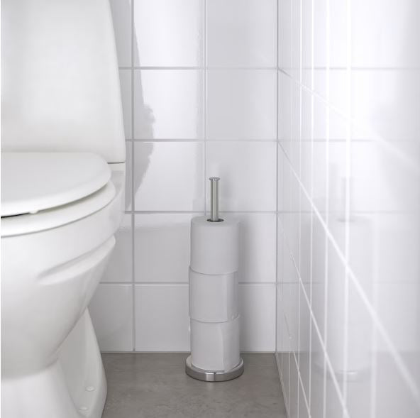 IKEA BROGRUND Toilet Roll Stand, Stainless Steel