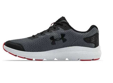 Under Armour Men's UA Surge 2 Running Shoes, 3022595-100 -Grey / Black