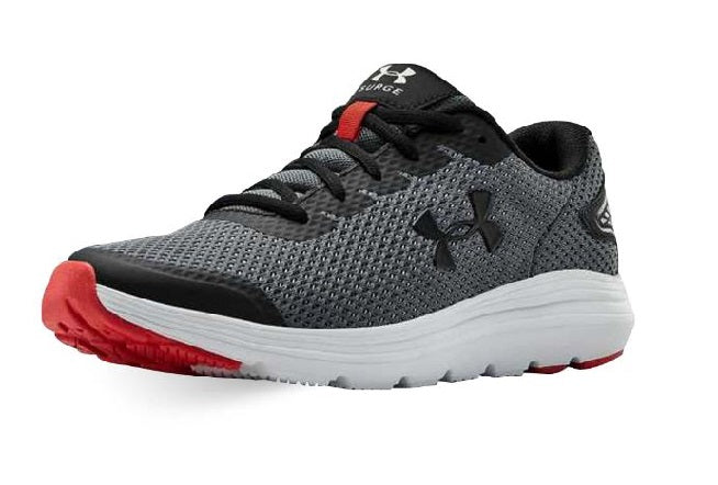 Under Armour Men's UA Surge 2 Running Shoes, 3022595-100 -Grey / Black