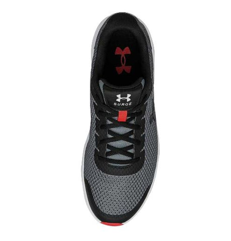 Under Armour Men's UA Surge 2 Running Shoes, 3022595-100 -Grey / Black